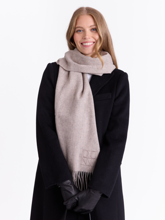 MATCH - Maria ullskjerf - Donna - Str. ONESIZE - Dame - Tilbehør - Beige - 100% Ull