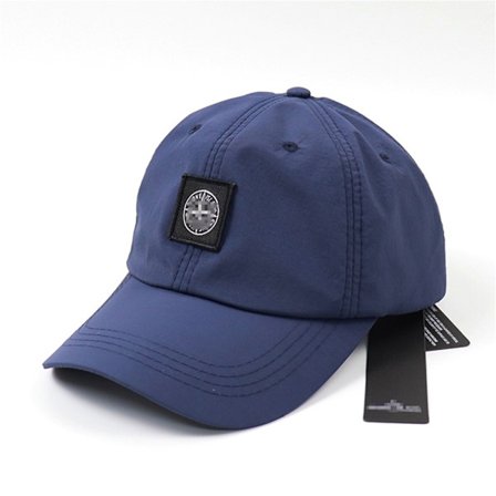 Stone Island Curved Peak Trucker Baseball Cap för Kvinnor och Män Sommarhatt Svart