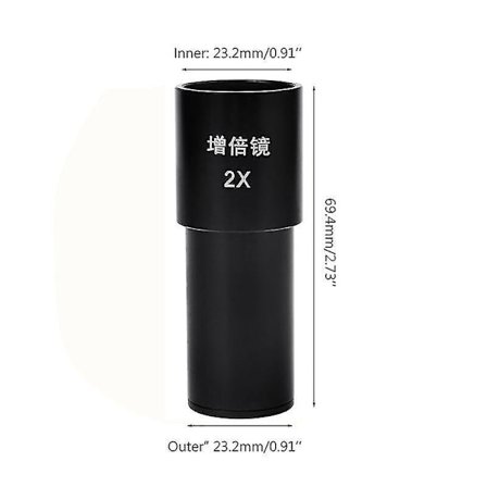 2x Bio-mikroskoopin Barlow-linssi Biologisen Mikroskoopin Sovitin