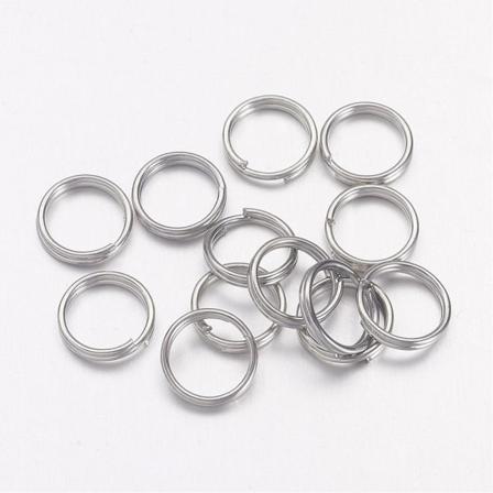 10gr.(drygt 60 St) 10 Mm. Dubbla Säkerhetsringar 4 Färg Val 4 Platinapläterade