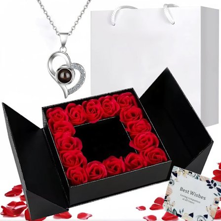 Rose Halskæde Gaveæske, Fødselsdagsgave til Kvinder #10