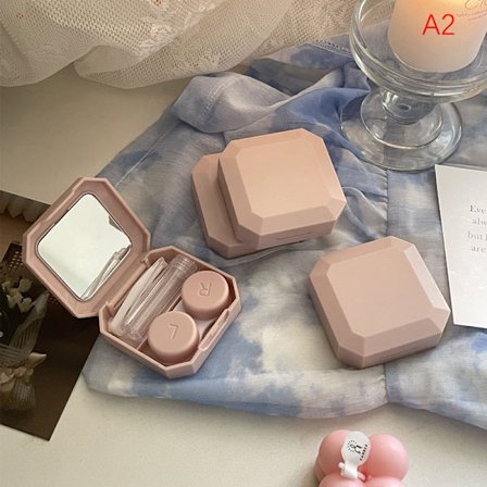 Candy Color Kontaktlinser Box Solid Color Portable