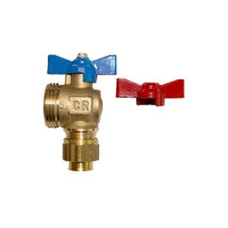 Georg Fischer Sinipex Classic 1870828 Kulmaventtiili G25 x G20, jakajalle, Asennus