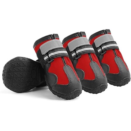 4 Hunde Sko Vandtætte Hunde Robuste Skridsikre Støvlesåler Udendørs