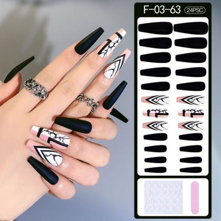 24st Extra Lång Kista Ballerina Falsklim Nails Art Akryl