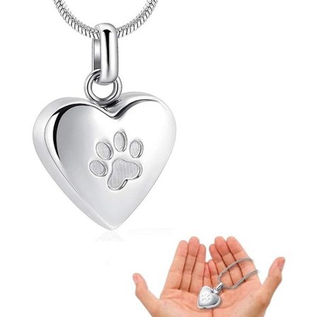 Luksuriøst askesmykke for aske, hår eller parfyme med kjede, askesmykke, askekjede, minnesmykke, askefyller for oppbevaring av for eksempel hunder og 