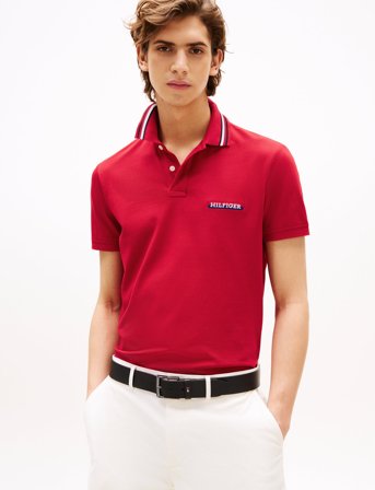 Tommy Hilfiger Hilfiger Tipped Reg Polo - Red - M