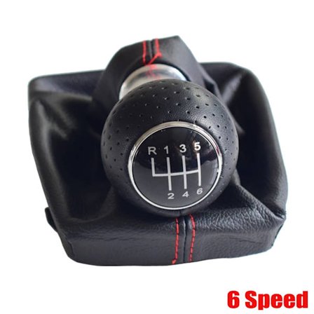 Manuell Växelspaksknopp Spakhandtag Läder Dammskydd Passar Audi A4 Gods B7 2000-2008 6 Växlar