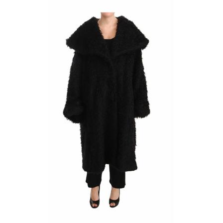 Dolce & Gabbana Faux Fur Shearling Jakke Sort, Dame
