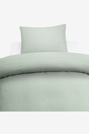 Borganäs of Sweden - Pussilakanasetti Washed, 2 osaa - Vihreä - Pussilakanasetit - 150X210 - - Homeroom