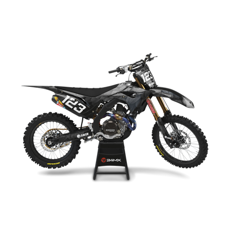 Kompletny Zestaw Naklejek 24MX CORAX + Okleina na Pola Numerowe - Husqvarna TE 570 2001-2004