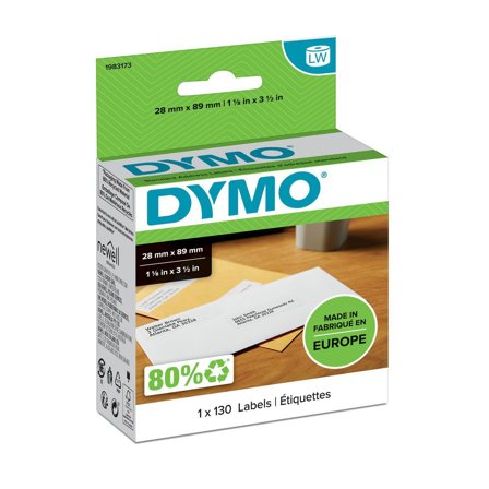 DYMO Etikett LW 28x89mm 130/fp - Lyreco - Kontorsmaskiner - Etikettskrivare och etiketter - Etiketter - Dymo