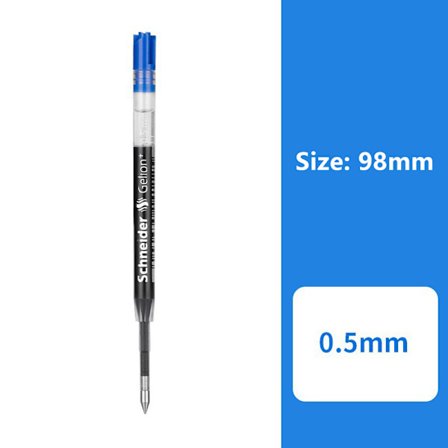 5 stk. Schneider G2 Gelion+ Gel-blekkpatroner Gel penn refill 0,5 m Blå