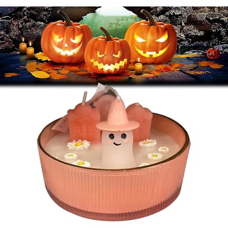 Rosa Spøkelseslys, Cupcakes and Cashmere Rosa Spøkelsesgravplasslys, Duftende Spøkelseshalloweenlys, Rosa Cowgirl Spøkelseslys