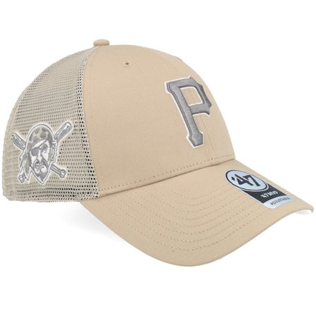 47 Brand - MLB Beige trucker Kasket - Pittsburgh Pirates Branson S Shot Mvp Khaki Trucker @ Hatstore