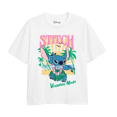 Lilo & Stitch Flickläge T-shirt för flickor 7-8 år Vit