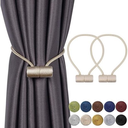 Magnetiske gardinbånd Gardinklips Tau Rygg Gardinholder Spenner Gardinbånd Gardinholder for hjemmeinnredning 2 stk - Perfekt