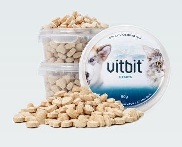 Vitbit Hearts Tørket Fisk - 80g