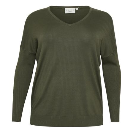 Kaffe Curve KCmachi Knit Pullover Grøn, Dame