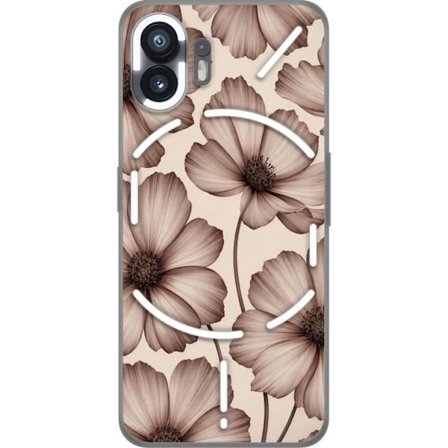 Kompatibel Mobilcover til Nothing Phone (2) Bløde blomster i tidløs beige elegance