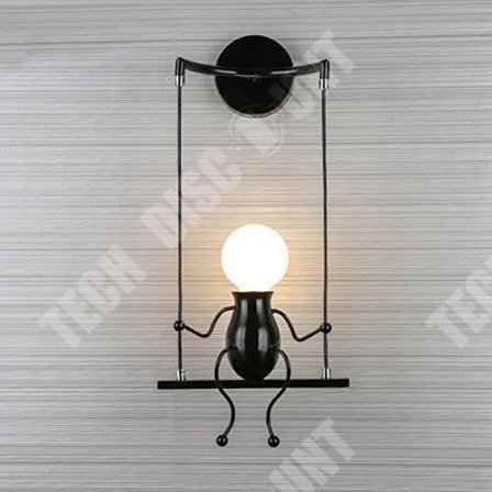 Vägglampa - TD - Modern - Svart Metall - E27 - Nutida Design - 60W