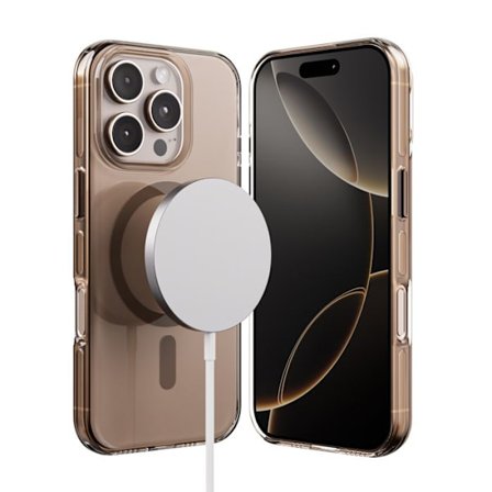 iPhone 16 Pro Max Cover - Crong - Clear MAG Pro - Polycarbonat - N52 Magneter - Minimalistisk Design