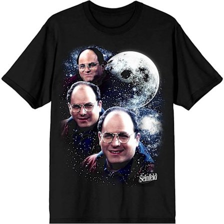 Seinfeld Three Georges Herr svart t-shirt