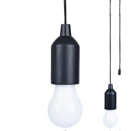 LED Lampe i Pæreform med 90 cm Snor til Camping (FMY)
