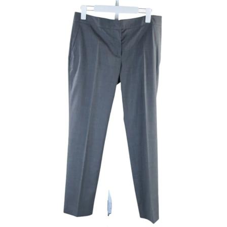 Prada Vintage Pre-owned Wool bottoms Grå, Dame Vintage Bukser