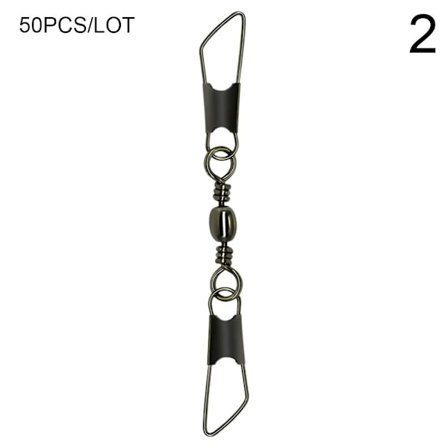 50 kpl Fishing Snap Connector Pin Rolling Swivel 2 - laadukas