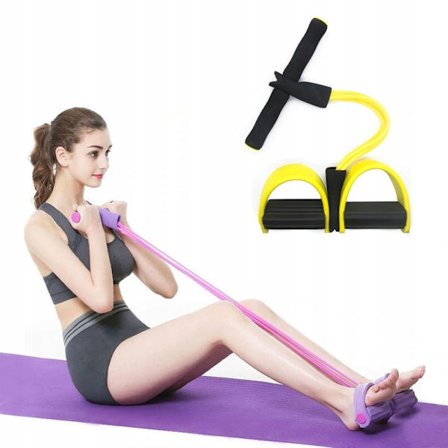 Leg Exerciser för ben-, mag-, lår- och armträning, gul-svart