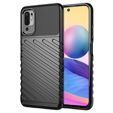 Thunder Case Fleksibelt, tøft og robust TPU-deksel til Xiaomi Redmi Note 10 5G / Poco M3 Pro svart