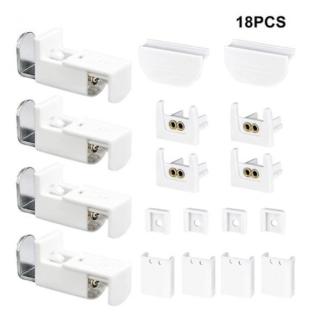 18 stk. Plisségardiner Tilbehør Monteringsbeslag Udskiftningsdele ANJ