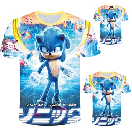 Sonic The Hedgehog Kid Boy 3d- Printed Barn-t-shirt