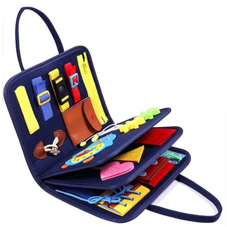 Montessori Aktivitetsbräda för Småbarn, 3 Lager, Aktivitetsleksak från 1 År, Leksak för Baby från 1, 2, 3, 4 År, Flicka, Pojke, Lär Dig Grundläggande 