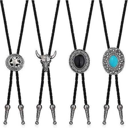 Bolo slips til mænds vestlige cowboy læder halskæder