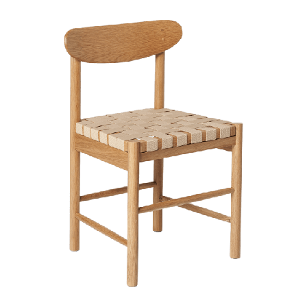 Åhléns Home Matstol med flätad sits i sadelgjord ALMA Möbler H76xW47cm