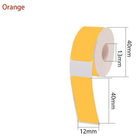 Självhäftande thermal etikett Thermal etikettklistermärke Papper ORANGE