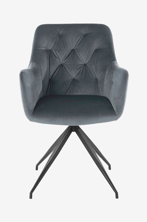 Loft24 - Matstol med armstöd TINA, 2-pack - Grå - Karmstolar - Från Homeroom