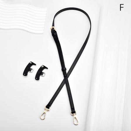 1 set väska rem för Mini stansfri läder axelrem Black with gold