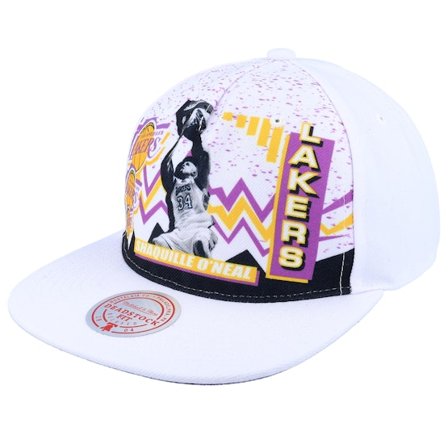 Mitchell & Ness - NBA Blanc snapback Casquette - Los Angeles Lakers 90's Playa Shaquille O'neal White Snapback @ Hatstore