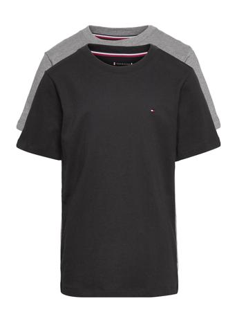 2P Cn Tee Ss Pyjamas Sett Grå Tommy Hilfiger