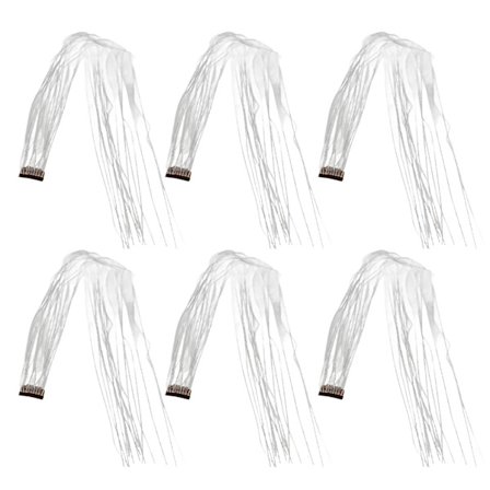 6 st Glitter Hårglitter Extensions Set för Festivaler & Cosplay