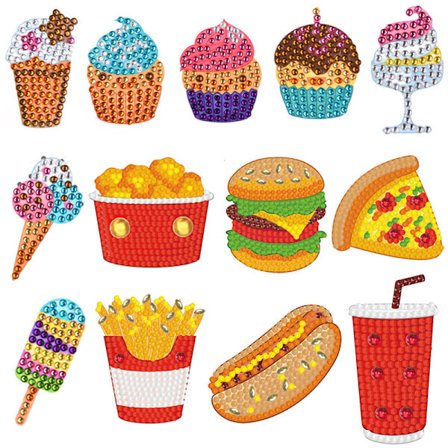 DIY Tegneserie Nummer Oljemaleri Diamant Mosaikk Klistremerker for Barn - Kunst Diamant Håndverk Klistremerker Gaver...