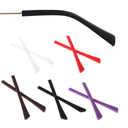 5 par flerfarget briller endetips sklisikre silikon solbriller