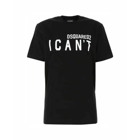 Dsquared2, T-Shirts Zwart, Dames, Maat:XS