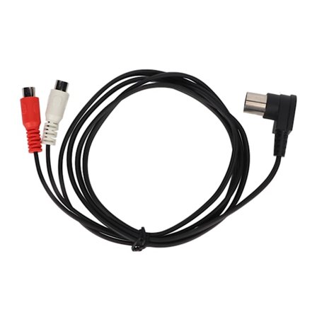 DIN 5-nastainen uros - 2RCA-naaras 90 asteen audiokaapeli 1,5 m Plug and Play DIN 5PIN - 2RCA Y-jakokaapeli