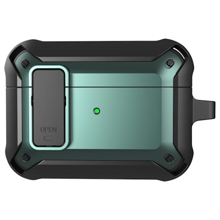 AirPods Pro snap-on kansi suunnittelu TPU tapauksessa - Vihreä / Musta