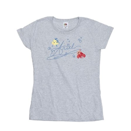 Disney Dam/Kvinnor Den Lilla Sjöjungfrun Ariel Bomull T-shirt XX