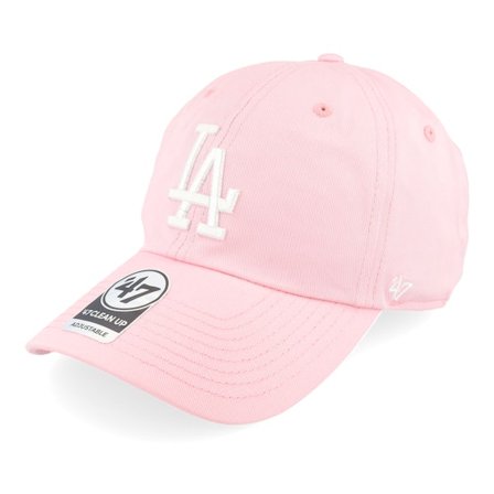 47 Brand - MLB Rosa unconstructed Keps - Los Angeles Dodgers MLB Clean Up Petal Pink Dad Cap @ Hatstore